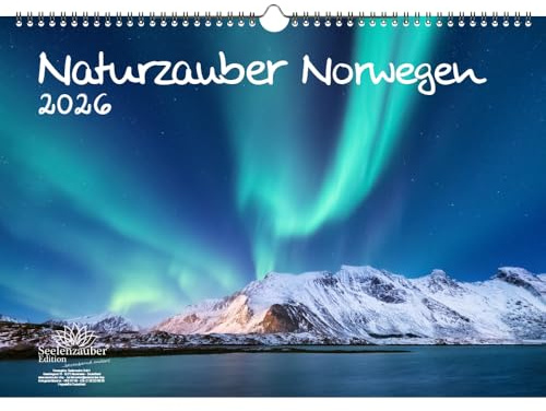 Naturzauber Norwegen DIN A3 Kalender für 2026 Natur Reise Land Urlaub - Seelenzauber
