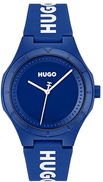 Hugo Analog Quarzuhr für Herren Kollektion #LIT for HIM mit Silikonarmband
