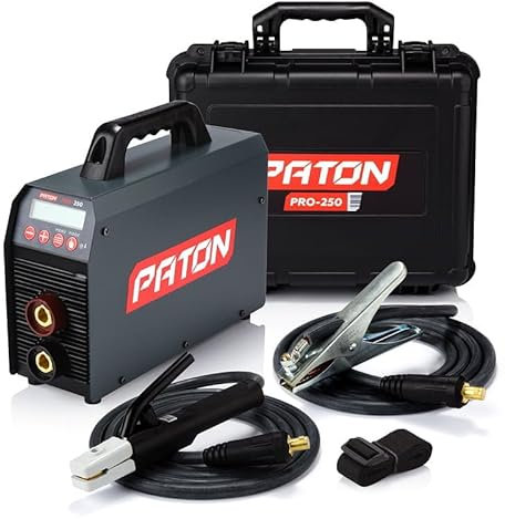 PATON PRO 250 A Saldatrice ad arco – Saldatrice inverter 250A con modalità MMA e TIG e funzione pulsata – Ingresso 230V – 5 anni di garanzia