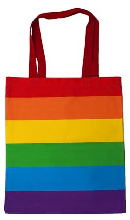 Gravidus Jutebeutel „Pride“ – Robuste Stofftasche aus 100% Baumwolle (35 x 40 cm), umweltfreundlicher Jutebeutel mit LGBTQ+ Regenbogen-Design, ideal für Einkäufe & Alltag