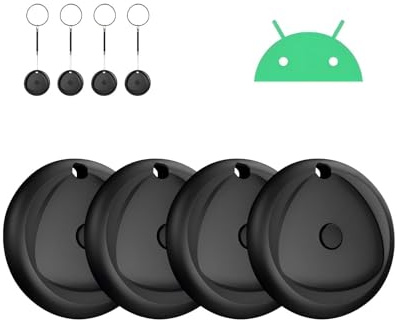 Raykit Tracker, Smart Bluetooth Tarcker funziona con iOS Find My App (Android non supportato), batteria sostituibile, trova chiavi e localizzatore di oggetti per bagagli, zaini (nero profondo, 4)