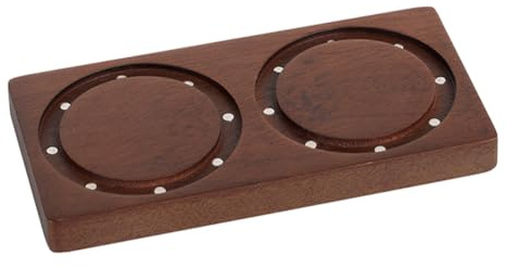 Osmond 58mm Solid Wood Coffee Powder Bowl Storage Board Magnetic Wall Mounted Storage Board Coffee Filter Bowl Storage Rack B