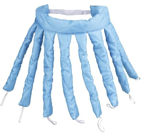 2 Stück Haarband-Lockenwickler aus Seidenband for entspanntes Haar, ohne Hitze, mit Octopus-Lockenstab(Blue)