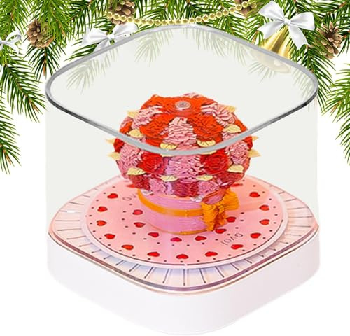 Dmuzsoih 3D Calendar 2026 - Rose Tear Away Table Calendar Memo Pad - Notepad Desktop Accessories for Christmas Birthday New Year Women Teacher Office Work Study School Dorm