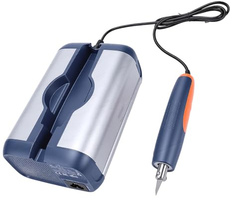 Jectse Coupeur à Ultrasons, Couteau de Coupe à Ultrasons 65 W 40 KHz avec Réglage à 5 Niveaux, Outil de Coupe à Ultrasons Vibrant avec Poignée Antidérapante pour Impression 3D de (Prise UE)