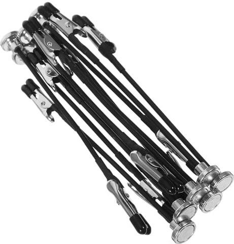 BETOOKY 12pcs Adjustable Bendable Display Stand Magnetic Alligator Clips Heavy Duty Rubber Soft Head for Model Painting Price Tags Place Cards Desk