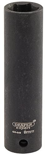 Draper 5187 1/4 Square Drive Expert Hi-Torq Metric Deep Impact Socket, 9 mm Size