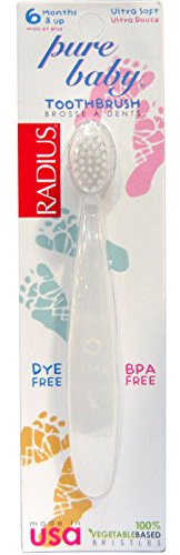 Pure Baby Toothbrush, 6 Months & Up, Ultra Soft, 1 Toothbrush - RADIUS