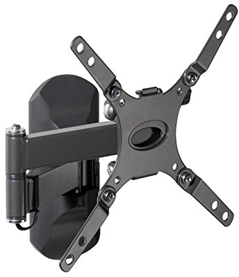Vivanco voll bewegliche Wandhalterung für TV-Geräte mit 48-102cm (19-40 Zoll) Bildschirmdiagonale, (VESA 75x75 - 200x200, 25kg, 10 Grad neigbar, 90 Grad schwenkbar, Wandabstand 3,5 - 34 cm) schwarz