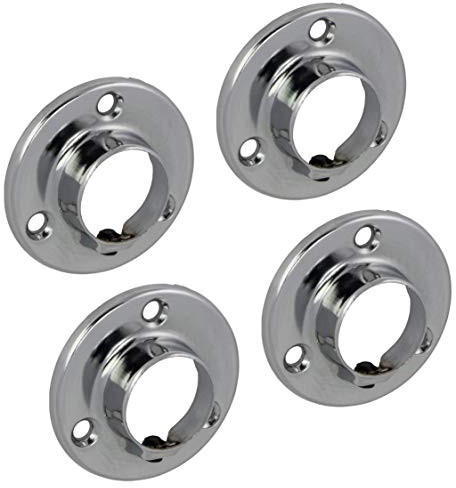 GedoTec armadio fosta schieramenti 25 mm cromato rotondo tubo per armadio tubo in metallo - Made in Germany, 4 pezzi