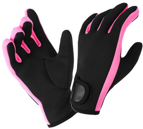 Micosuza Neoprene 1.5mm Five Finger Dive Gloves Pink Small