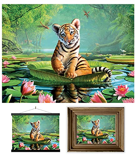 3D LiveLife Linsenförmige Wandkunst Drucke - Tiger Lily von Deluxebase. Ungerahmtes 3D Dschungel Poster. Perfekter Wandfüller. Original kunstwerk lizenziert von bekannt künstler, Jerry LoFaro