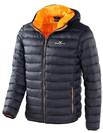 Black Crevice Herren Steppjacke I wind- & wasserabweisende Herren-Jacke I Steppjacke mit Kunstfaserfüllung I Steppjacke mit Kapuze