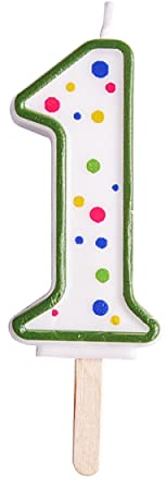 PME CA041 Kerze, groß, Kunststoff, grün, 4 x 1 x 6.3 cm