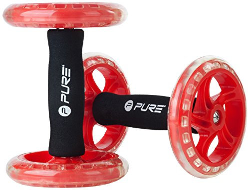 Pure2Improve Pure 2Improve Unisex Rumpf-/bauchtrainer, Schwarz/Rot, Einheitsgröße, 2er-Set