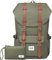 KAUKKO Rucksack Damen Herren Daypack für 15 Notebook mit Mäppchen für Schule, Uni, Reisen, Wandern, 22L, Grun