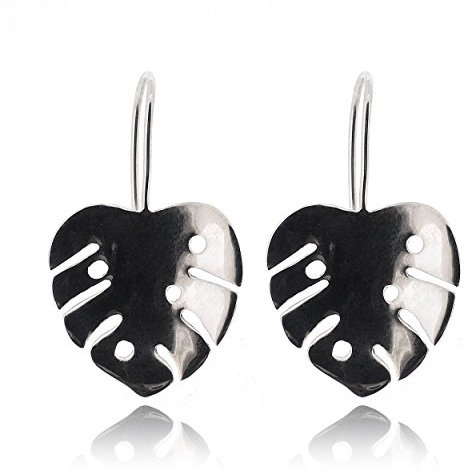 Sovats Damen Monstera Blatt-Ohrring 925 Sterlingsilber