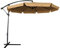 BAKAJI Ombrellone da Giardino Decentrato 3x3 Palo Alluminio Telo con Pendente Chiusura a Manovella Base a Croce Sistema Air Vent Arredamento Esterno Gazebo Giardino Terrazzo (Moka)