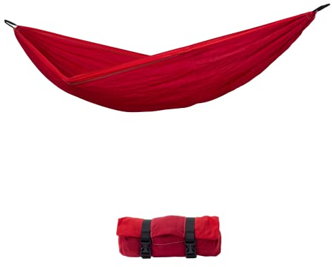 AMAZONAS Ultra-Light XL Hängematte Silk Traveller XL Chili Ultraleicht und komfortabel 385 g 295 x 150 cm Packmaß 25 x 8cm bis 200 kg