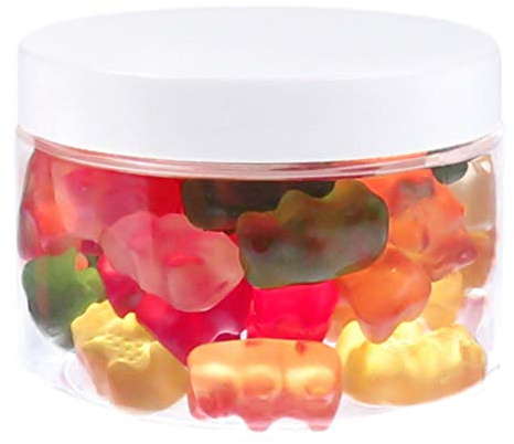Sensena 150 ml PET Tiegel transparent, mit Plastikdeckel, weiß, 10 Stück