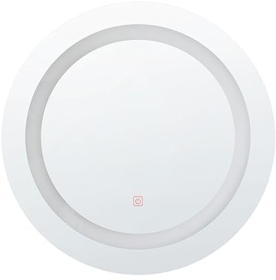Runder, eleganter LED-Spiegel mit Touch Sensor-Schalter 60x60 cm silber Selune