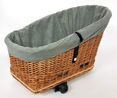 Tigana Stoffeinlage Einlage für Fahrradkörbe Gepäckträger in Grau - G1 (für Korb XL)