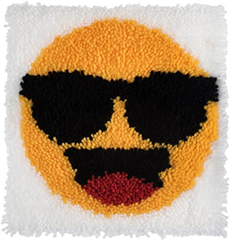 Trimits Latch Hook Kit, Happy Face, 30 x 30cm GCK097