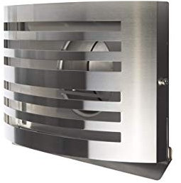 Grille d'évacuation design avec clapet anti-retour isolé en acier inoxydable 304 - V2A brossé (DN 150/150 mm)