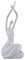 Uziqueif Frauen Statue Modern Wohnzimmer Yoga Deko, Kunst Statue, Tischdekorationen, Home Office Bücherregal Dekor, Höhe 34 cm