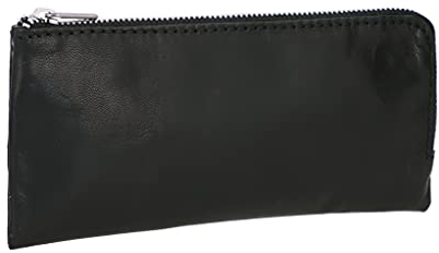 Gusti Stiftemappe Leder - Myles Federtasche Vintage Federmappe Federmäppchen Mäppchen Schwarz Leder