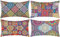 DakTou 4er Set Deko Kissenhülle 30x50cm Boho Mandala Hippie Kissenhülle Ausgefallene Muster Zierkissenbezug Baumwolle Leinen kissenbezüge für Sofa Wohnzimmer Schlafzimmer Auto