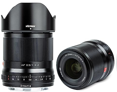 VILTROX 23mm F1.4 Z mount Obiettivo Primo per Nikon Z5 Z50 Z6 Z7 II zfc (messa a Fuoco Automatica, APS-C), nero