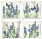 Bonhause 4er Set Kissenbezüge Lila Blumen 45 x 45 cm Polyester Leinen Dekorative Kissenhülle Zierkissenbezüge für Sofa Schlafzimmer Wohnzimmer Auto Zuhause Dekoration