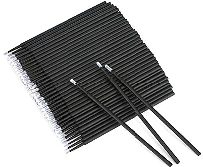 G2PLUS 200PCS Micro Applicators Brushes, Black Micro Applicators, Eyelash Extension Applicators for Eyelashes Extensions