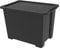 Rotho Evo Easy Aufbewahrungsbox 65l mit Deckel, Kunststoff (PP recycelt), schwarz, 65l (58.5 x 39.0 x 41.2 cm)