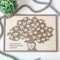 Nomi personalizzati Albero genealogico in legno appeso a parete, regalo inciso per anniversario matrimonio compleanno Natale Hanukkah, decorazioni per la casa albero genealogico personalizzato