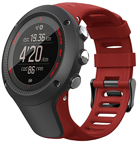 Songsier SUUNTO Ambit Silikon Sportarmband - Atmungsaktives Ersatz Uhrenarmband für Herren & Damen - Kompatibel Mit Ambit 3 Sport, Run, Peak, 2, 2S, 2R, 1