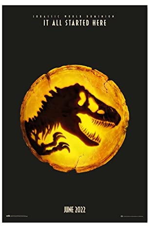 Jurassic Park Merchandise - Jurassic World Dominion Poster - Deko Wohnzimmer oder Deko Schlafzimmer - Deko Wohnzimmer - Größe : 61 x 91 - Offizielle Lizenz