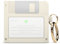elago Custodia Floppy Disk compatibile con Airpods 3a Generazione Cover Case, Moschettone Incluso, Resistente Agli Urti, Protezione Completa, Supporto Ricarica Wireless (Bianco Classico)