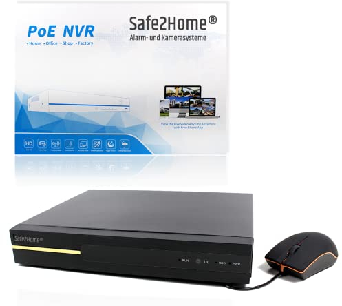 Grabador POE 4K POE de 8 canales 3TB - 4K UHD POE con disco duro y salidas POE LAN.