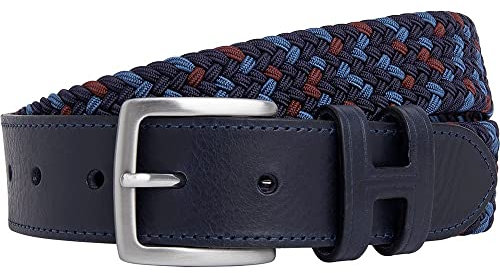 HACKETT LONDON Herren Multi Thread Belt Gürtel, Mehrfarbig Blau, S