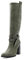 QUEEN HELENA Stivali Alti con Tacco Medio Zip Laterale Fibbia Casual Invernali Donna X27-183 (Verde, numeric_38)