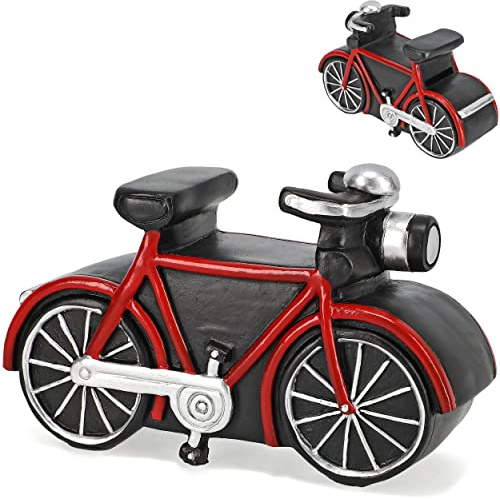 alles-meine.de GmbH Spardose Verschiedene Modelle wählbar mit Verschluss - aus Kunstharz/Polyresin Fahrrad/Bike - E-Bike - 16 cm - stabile Sparbüchse - Sparschwein - fü..