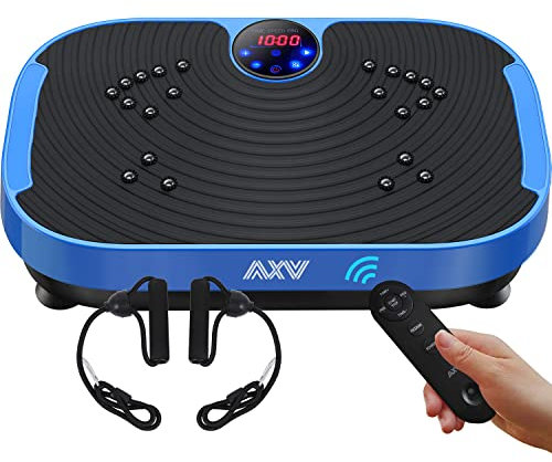 AXV - Machine d'exercice à plaque vibrante pour tout le corps - Plateforme de fitness - Drainage lymphatique pour perte de poids - tonification - bien-être - entraînement de gym à domicile
