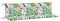 vidaXL Gartenbankauflage 2 STK., Bankauflage Sitzkissen Outdoor, Polsterauflage Auflage für Gartenbank, Bankpolster Bankkissen, Mehrfarbig Oxford-Gewebe