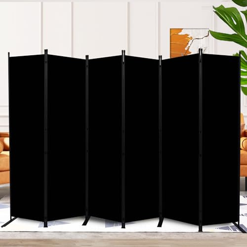 6 Panel Folding Privacy Screen, 11ft W x 6ft H Partition Room Divider Panel