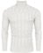 COOFANDY Men's Turtleneck Jumpers Twisted Knitted Jumper Slim Fit Roll Neck Tops Grandpa Sweater Winter White M