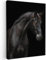 MuchoWow© Wandbilder 60x80 cm Schlafzimmer Home Deko Wohnung Bild Wohnzimmer Fotoleinwand Wand Bilder Leinwand Wall Decor Pferd - Tiere - Schwarz - Porträt