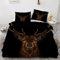 ROUSKI Bettwäsche Elch 135x200 cm 2teilig 100% Leicht Mikrofaser Kinderbettwäsche Vintage Hirsch Bettbezug mit Reißverschluss 3D Motiv Zimmer Dekor Bettwäsche-Sets mit Kissenbezüge 80x80