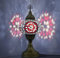 VALVELLO | Lampe Turque | Rouge | Marocaine en Mosaïque, Fait Main, Veilleuse, Vintage, Lampe de Table en Verre Décorative pour Chambre, Bureau, Salon et Cadeau pour les Jours Spéciaux
